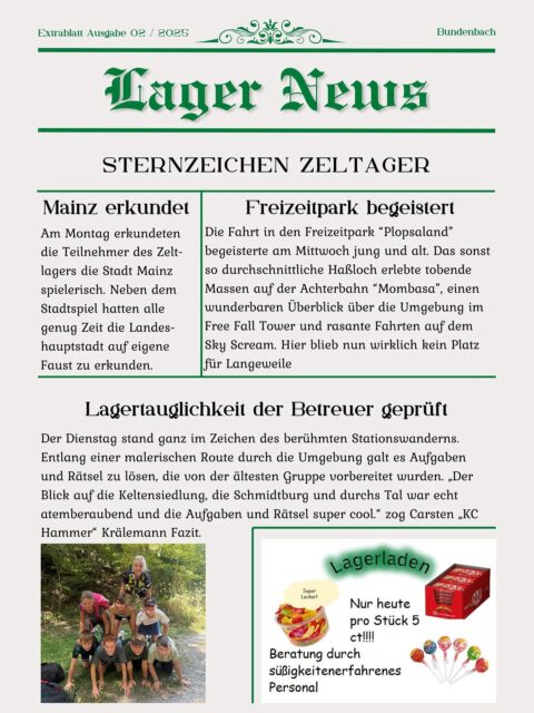 Ein kleiner Rückblick noch aus der zweiten Woche 🏕️☀️
#zeltlager #senden #stlaurentius #bundenbach #2025